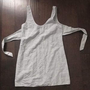 Tavik dress swimsuit coverup linen grey tie back